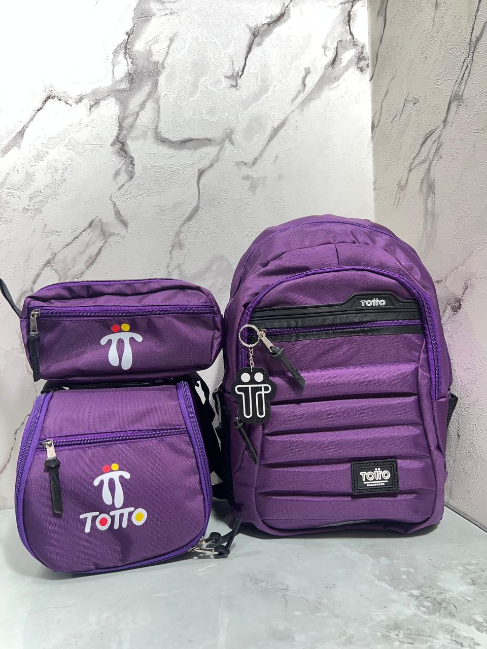 Combo TOTTO - Morral, cartuchera y lonchera😲🚨