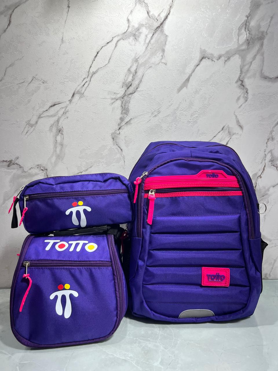 Combo TOTTO - Morral, cartuchera y lonchera😲🚨